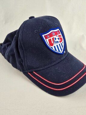 US Soccer Mens Navy Hat Adjustable Strapback USA Futbol Cap Official Baseball
